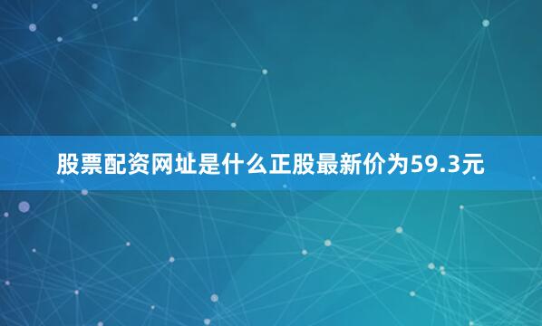 股票配资网址是什么正股最新价为59.3元