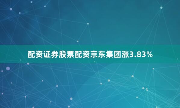 配资证券股票配资京东集团涨3.83%